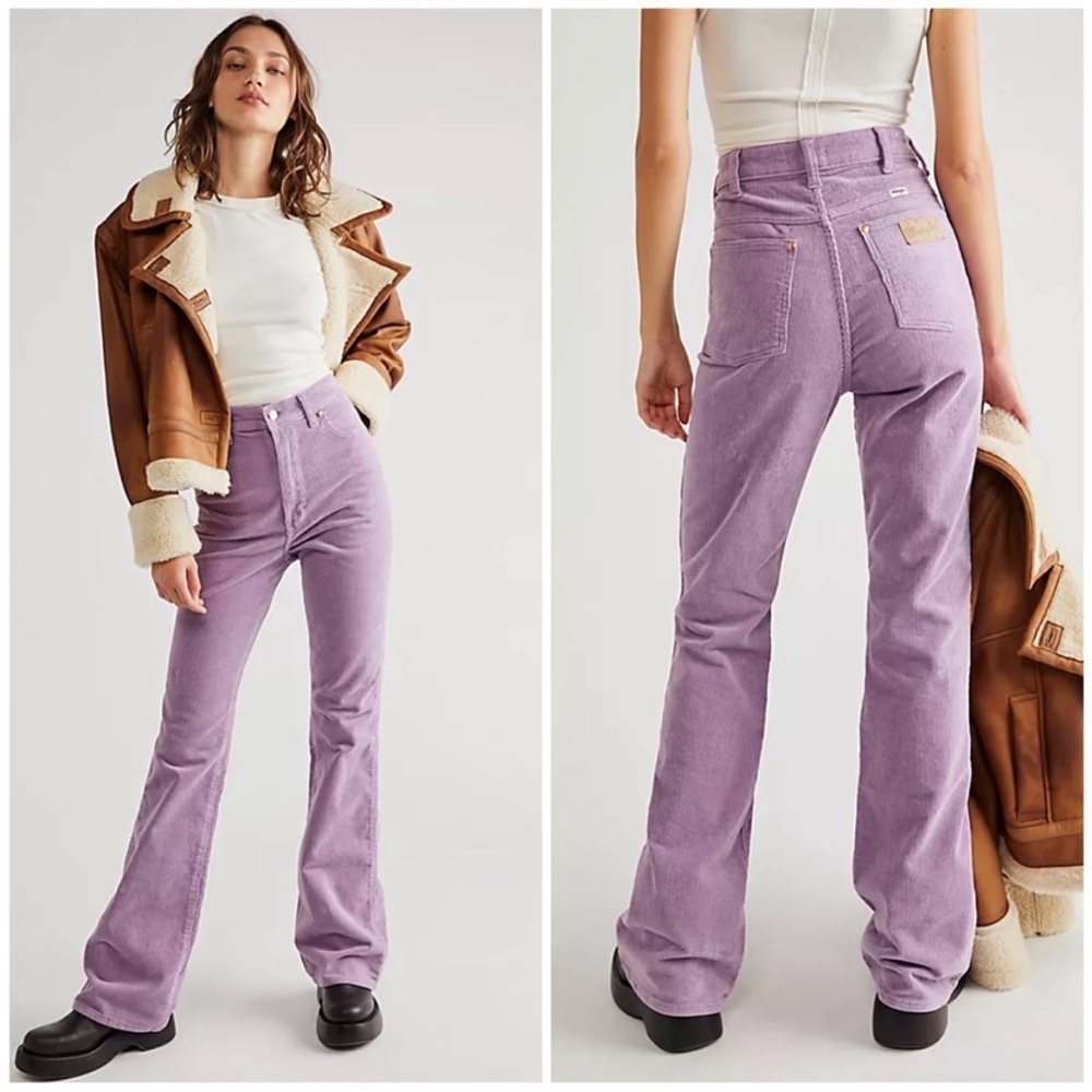 LWrangler westward high rise corduroy flare jeans 26X32